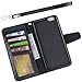 Arae Wallet case for iPhone 6s Plus/iPhone 6 Plus [Kickstand Feature] PU Leather with ID&Credit Card Pockets for iPhone 6 Plus / 6S Plus 5.5 inch (not for 6/6s) (Black)