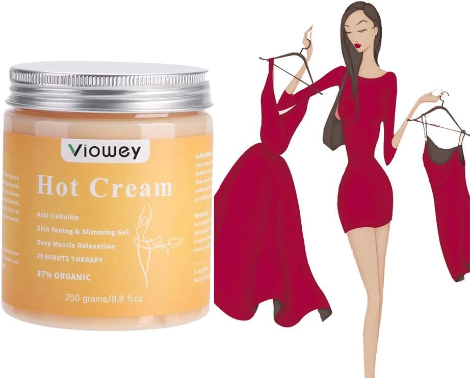 Viowey Cellulite Cream - 250gram Body Slimming Firming Cream Fat Burner Hot Cream for Tightening Skin Body Shaper