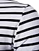 uxcell Men's Striped T Shirt Crew Neck Long Sleeve Casual Cotton Pullover Tee Top Black and White 38