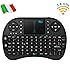 Rii Mini i8 Wireless (layout ITALIANO) - Mini tastiera wireless ergonomica con mouse touchpad per Smart TV, Mini PC, HTPC, Console, Computer