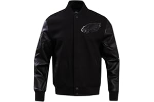 Pro Standard Mens NFL Classic Triple Black Varsity Jacket