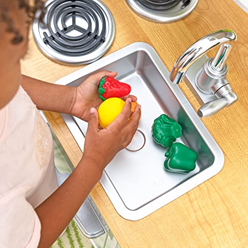 KidKraft Uptown White Wooden Play Kitchen with Play Phone, Chalkboard