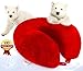 Travel Neck Pillow - Luxury Premium Memory Foam with Cooling Gel Travels with Enzo Comfort Nek Pilow (Red)