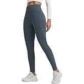 baleaf Women's Fleece Lined Leggings Thermal Winter Warm Pants High Waisted Cold Weather Tights with Cross Pockets