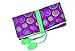 Jewelry Roll,Travel Jewelry Roll Bag,Silk Embroidery Brocade Jewelry Organizer Case with Tie Close,Purple Polka Dot