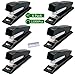 Stapler, Ezire 6 Staplers with 12000 Staples,20 Sheets Capacity, Black (Black-6pack)
