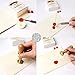 UNIQOOO Arts & Crafts Pack of 12 Matt Golden Sealing Wax Sticks for Wax Seal Stamp (Non-Wick)，Great for Embellishment of Cards Envelopes, Wedding Invitations, Wine Packages
