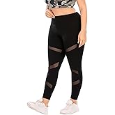 MEJING Plus Size Capri Leggings for Women with Pockets, Butt Lifting Yoga Pants Tummy Control, L-5XL Workout Leggings