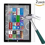 Surface Pro 3 Screen Protector,TANTEK [HD-Clear][Anti-Scratch][Anti-Glare][Anti-Fingerprint] Tempered Glass Screen Protector for Microsoft Surface Pro 3 12 inch (2014) ,-[2Pack]