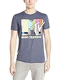 MTV Men's T-Shirt, Navy Heather, Large