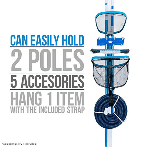 U.S. Pool Supply Pool Cleaning Accessory Organizer and Holder Rack