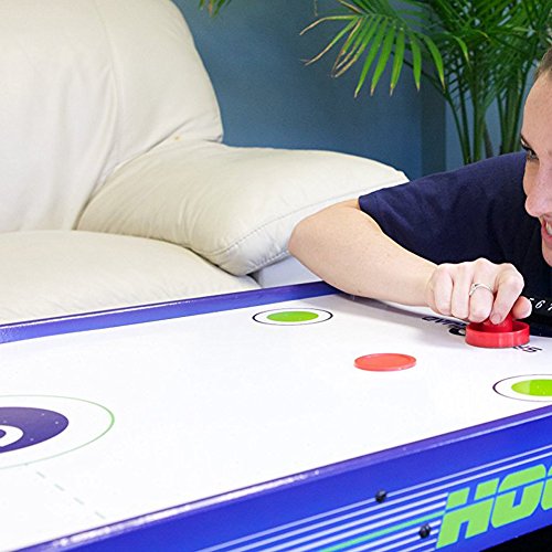 Air Hockey Pushers & Pucks set,Large Size,(2 Navy pushers+ 2 lints + 4 Red Pucks)by Yeelan