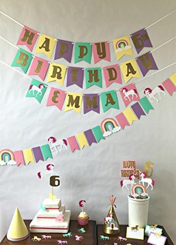 Unicorn Pastel Party Package - party supplies - rainbow party - decorations