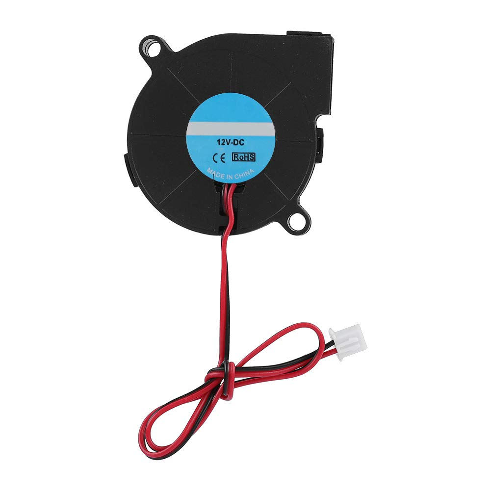 Heayzoki DC Blower Fan, 50 x 50 x 15 mm Turbo Fan Blower Fan Cooling Fan for 3D Printer DIY Accessories, Cooling Blower Fan 0.18A, Mini Quiet Cooling Fan for 3D Printer, 12V/24V Turbine Turbo Fan