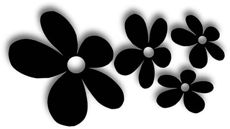 Waschstrassenfest Autoaufkleber Blumen - Mixed Flower 3 schwarz - oder Wandtattoo selbstklebende Aufkleber fürs Auto, Blumens