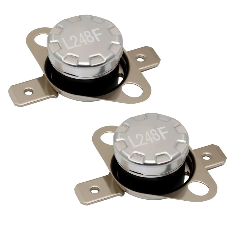 Photo 1 of 2 PCS KSD201 Microwave Thermostat Fits for GE Microwave, Universal Normally Closed Thermal Switch Temperature Switch Replacement for Water Heater,Oven,Coffee Maker ETC. (120°C/248°F)