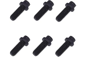 WQSING 6 Pcs Pressure Plate Bolt Set Compatible with Honda Acura D B F K H Series Manual 5/6 Speed Transmission 1994-2020 Twelve Point 8mm Clutch Fastener 90034-P10-A01 90034-689-000