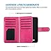 ULAK Galaxy S4 Case, S4 Case - Multi Card Slots Series PU Leather Magnetic Wallet Case Cover for Samsung Galaxy S4 IV i9500 (Hot Pink)