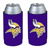 NFL 2013 Football Ultra Slim Beer Can Holder Koozie 2-Pack - Pick your team (Minnesota Vikings)