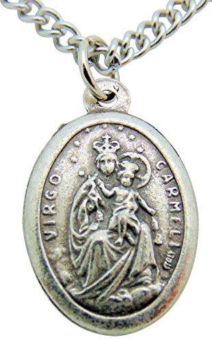 WJH Mary Mother of Jesus Our Lady Medal 3/4 Inch Metal Pendant with Chain