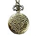 YouYouPifa Bronze Twelve Constellation Pattern Carved Hollow Small Pocket Watch
