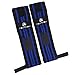 Wrist Wraps for Men & Women by MountFlow - Crossfit Weight Lifting Bench Powerlifting - Adjustable Velcro - Heavy Duty Strong Wide Support - with Thick Thumb Loop - Black & Blue Cotton & Neoprene