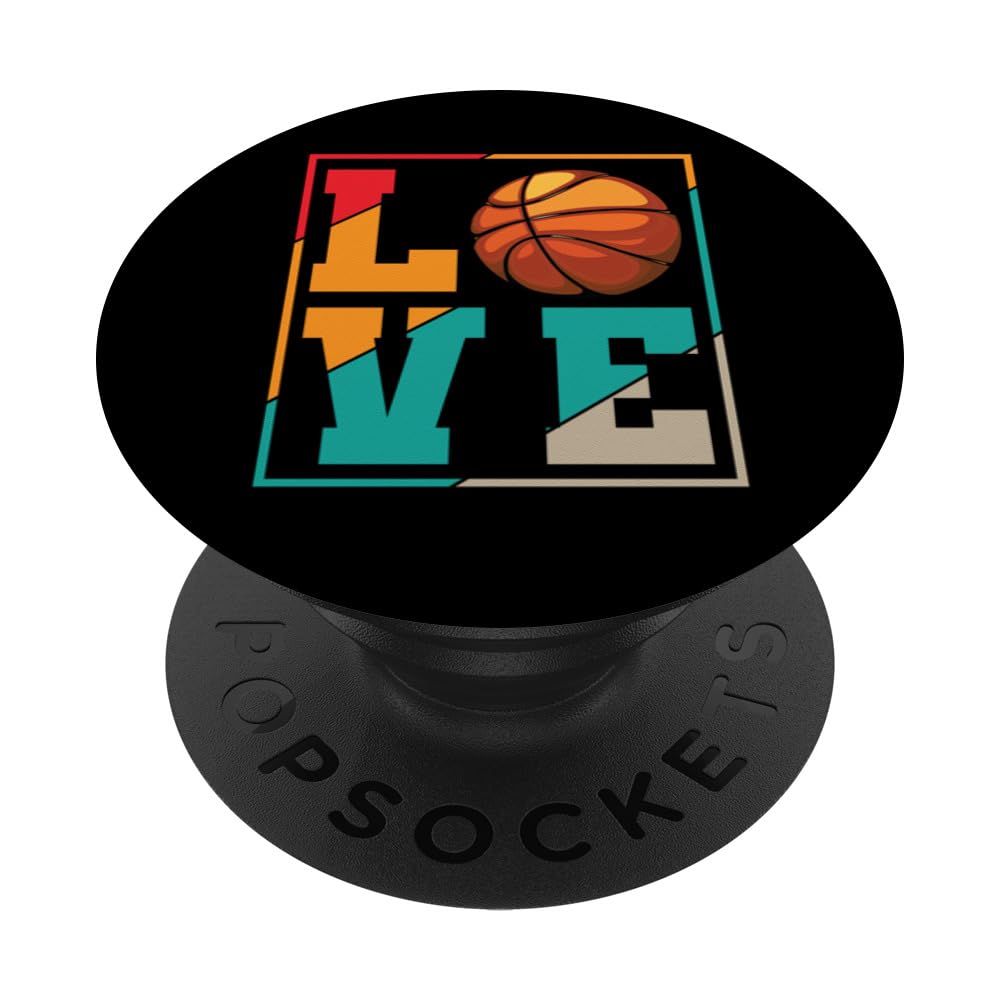 Basketball Love Funny Bball Player Coach Fan Sports Baller PopSockets Swappable PopGrip