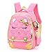 Hyundly Cute Cat Face Bowknot Teen Girls School Backpacks For Primary School Bookbag And Outdoor Traveling Daypack (Medium, pink)