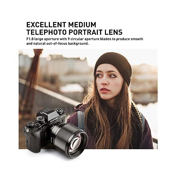 VILTROX 85mm F1.8 II XF Objektiv Autofokus Vollformat Prime Portrait Objektiv für Fuji X Mount Kamera X-T3 X-T2 X-T30 X-T20 X-T10 X-T100 X-PRO2 X-E3 X-A20 X-A5 – Bild 4