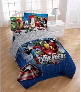 Marvel Avengers Assemble reversible hoja de 4 piezas con funda de