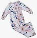 Newborn Baby Floral Print Sleepsack Nightgowns Coming Home Outfits with Headband size 0-3Months (White)