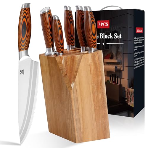 MSY BIGSUNNY 7pcs Knife Block Set