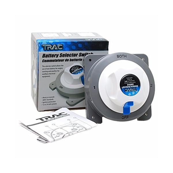 Trac-T10151-Gray-White-4-Position-Marine-Boat-Battery-Selector-Switch Trac-T10151-Gray-White-4-Position-Marine-Boat-Battery-Selector-Switch
