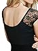 CA Fashion Women's High Low Lace Floral Long Dress,Black,Medium ,Black ,Medium Medium Black