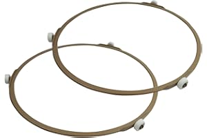 Proshopping 2 PCS Microwave Turntable Ring, 8.7 Inch Rotating Ring Roller, Large Glass Plate Tray Support Holder, Replacement Inner ring - for 12" Microwave Oven Glass Turntable Plate (Brown)