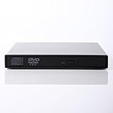 External USB 2.0 Slim DVD CD R/RW Drive Burner Writer for Notebook Desktop Laptop, Support Windows XP Vista Windows 7 GHOST SE ME