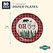 80-Pack Oh Boy Lumberjack Buffalo Plaid Baby Shower Party Paper Plates 7 inches for Cake Dessert