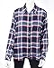 Dickies Women's Long-Sleeve Flannel Shirt, Black Iris/Texas Topez Plaid, Medium