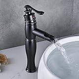 Rozin Tall Waterfall Spout Bathroom Vessel Sink Faucet Single Lever Countertop Mixer Tap Oil Rubbed Bronze