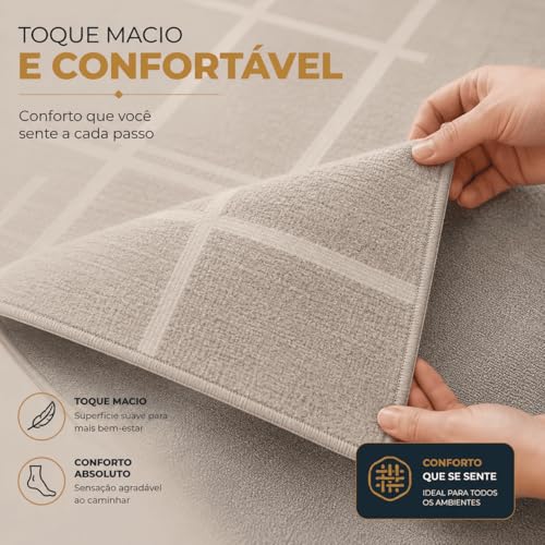 Tapete Vinci Jolitex Pelo Baixo 100% Poliéster Antialérgico 140x200cm - Roma