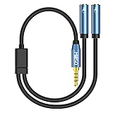 MillSO Headset Splitter for 2 TRRS Headphones or