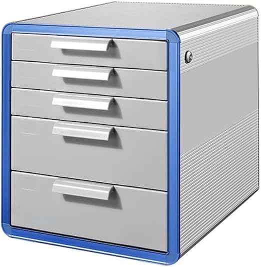 Size 315 352 296mm File Cabinets Aluminum Alloy Storage Drawers Desk Storage Unit Organizer Lockable A4 Box For Office Color Silver Home Office Furniture Office Furniture Lighting Cabinets Racks Shelves