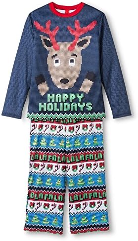 Holiday Style Ugly Sweater Print 2-Piece Pajama Set Boys (4)