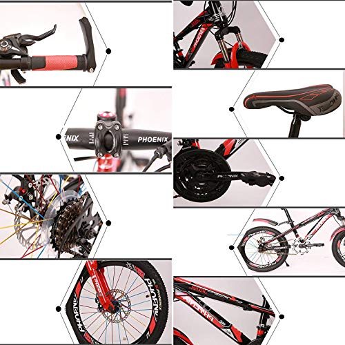 20/22/24 inch mountainbike, 21 Speed volledige vering MTB racefiets fiets, Double Disc Brake High Carbon Steel Frame… - Image 8