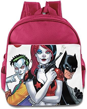 DC Comics Harley Quinn Harlequin Bat Little Kids School Backpack Bag Pink