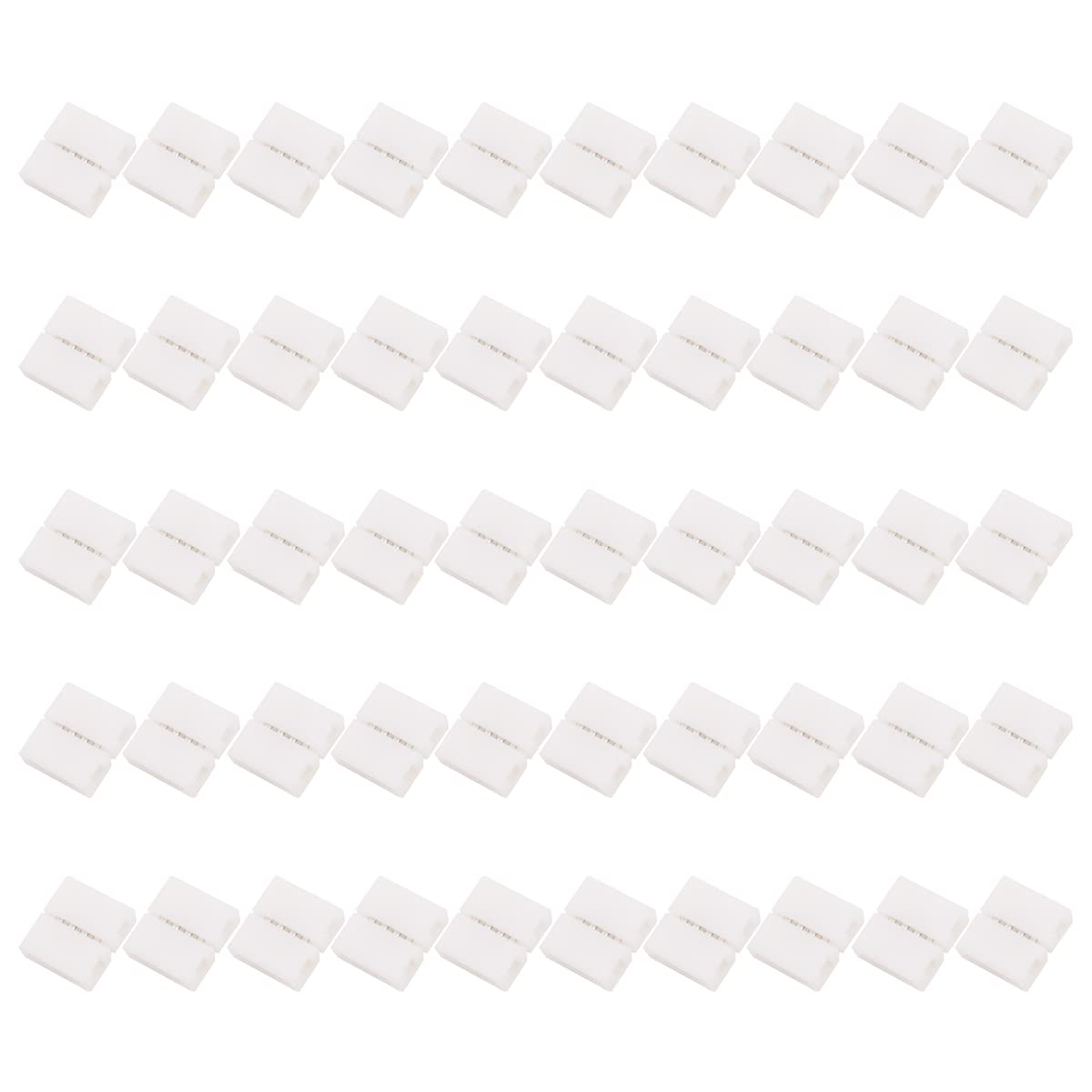 WANGCL 50PCS Led Strip Light Connector 4 Pin Led Connector No Soldering 10 mm Led Light Connectors for 5050 Strip Light