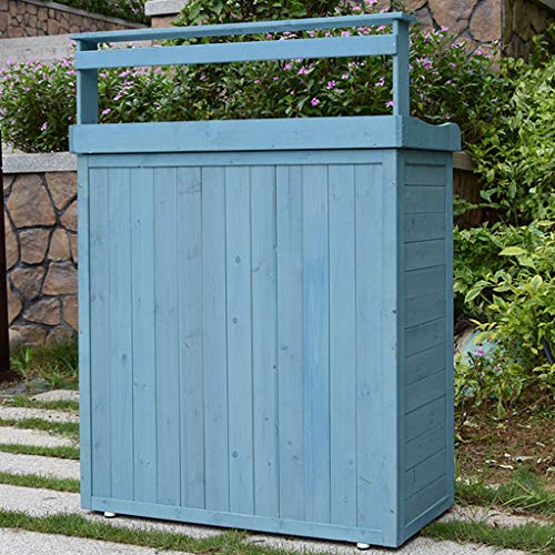 AIOEJP Gartenschrank, Geräteschuppen Garten Schuppen Schrank Holz Aufbewahrungsbox Flachdach Patios Für Werkzeuge… – Bild 6