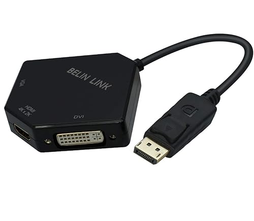 DP to HDMI VGA DVI Adapter Displayport to HDMI 4K Adapter in