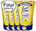 Lysol No-Touch Hand Soap Refill, 8.5 Fl Oz Soft on Skin Hard on Germs, Odor Neutralizing Lemon & Verbena Scent, 4 Count