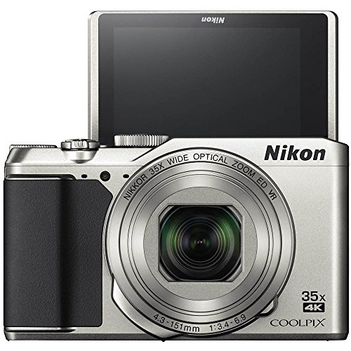 Nikon-A900-20MP-Longest-Slim-Zoom-COOLPIX-WiFi-Digital-Camera-with-4K-UHD-Video-35x-Telephoto-NIKKOR-Zoom-Lens-64GB-Dual-Battery-Accessory-Bundle-Silver